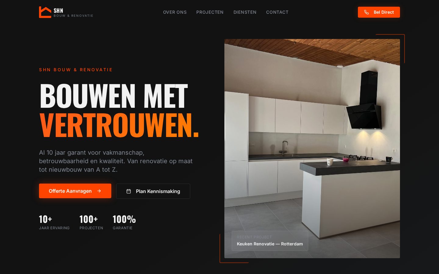 SHN Bouw website